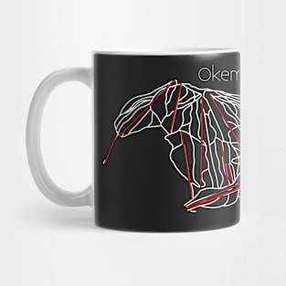 Okemo Trail Map Black and White Mug